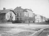 Hörnet Sysslomansgatan - Skolgatan, kvarteret Hervor, Luthagen, Uppsala 1901 - 1902