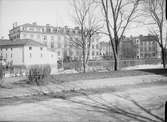 Kvarteret Tigern, fd kvarteret Lindormen, Dragarbrunn, Uppsala, från västra sidan av Fyrisån, 1901 - 1902