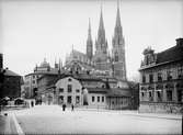 Uppsala domkyrka, Domtrapphuset och kvarteret Holmen, Fjärdingen, Uppsala 1901 - 1902