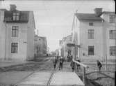 Sysslomansgatan norrut från Ringgatan, Eriksdal, Luthagen, Uppsala 1908