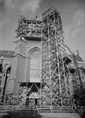 Uppsala domkyrka under restaurering 1938