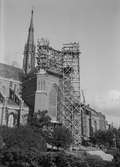 Uppsala domkyrka under restaurering 1938