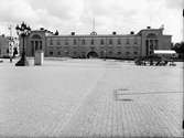 Vaksala torg och Vaksalaskolan, Fålhagen, Uppsala september 1947