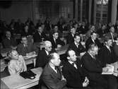 Åhörare på föresläsning i Uppsala, oktober 1949