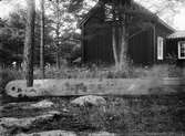 Baksidan av planka från Långalma, Börstils socken, Uppland augusti 1932
