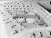 Modell över Bergaskolan med omgivning, Kåbo, Uppsala 1948