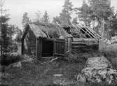 Bastu, E Johansson, Nybergen, Nyvla, Bälinge socken, Uppland, sannolikt 1920-tal