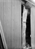 Stödplanka under loftet, ekonomibyggnad, Fäcklinge, Tierps socken, Uppland 1934