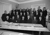 Grupporträtt  - medlemmar i Svenska Landbygdens Studieförbund, sannolikt Uppsala, 1938