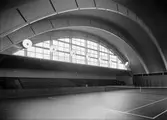 Tennishallen, Sjukhusvägen, Uppsala, interiör mars 1938