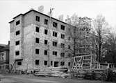 Flerbostadshus under byggnation, Luthagsesplanaden - Götgatan, Uppsala 1942