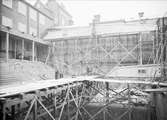 Centralbadets simhall under byggnation, Östra Ågatan, Uppsala december 1940