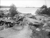 Berghäll i Öregrund, Uppland i juli 1924