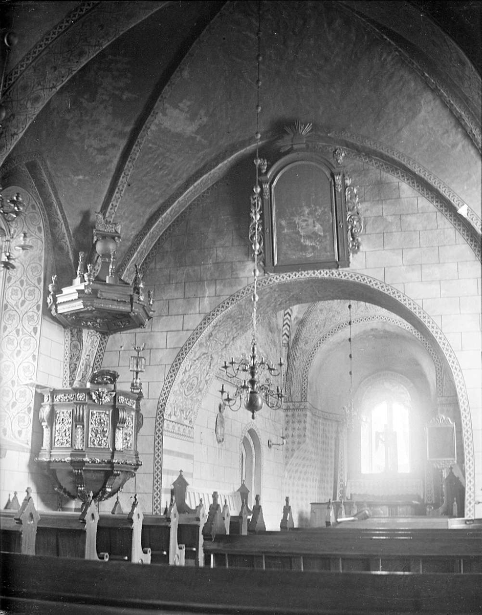 August Fredrik Schagerström, Interiör i Husby-Ärlinghundra kyrka, Husby-Ärlinghundra socken, Uppland år 1916
