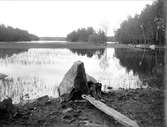 Långsjön, nära Länna gård, Almunge socken, Uppland juni 1924
