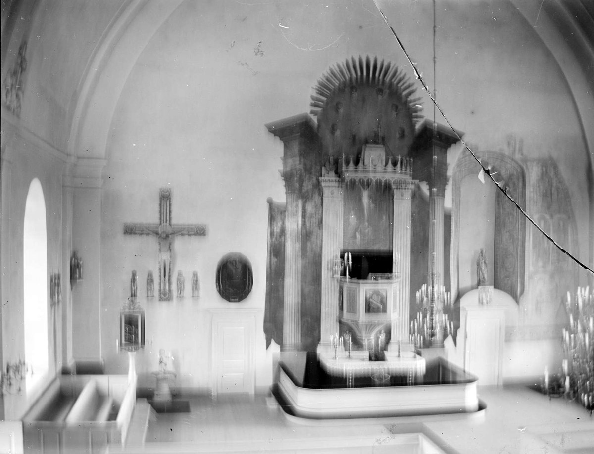 August Fredrik Schagerström, Interior with Altar in Nora Church, Nora parish, Uppland in 1920
