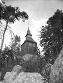 Klockstapeln vid Fröslunda kyrka, Fröslunda socken, Uppland 1916