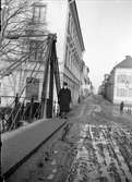 Dåvarande Järnbrogatan med Järnbron och Fjellstedtska skolan, Uppsala före 1932