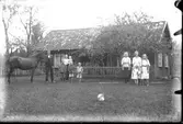 Familjebild, mangårdsbyggnad, arbetshäst
