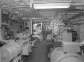 Interiör från fartyg 114 M/S Hjördis Thordén, maskiner.