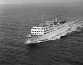 M/F Skåne DWT. 2.060
Rederi Statens Järnvägar, Stockholm
Kölsträckning 65-03-29 Nr. 275
Leverans 66-12-22
Tågfärja