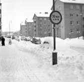 Snödrivor på Strömstadsvägen vintern 1959