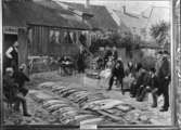 Skrivet på baksidan: Laxfiske i Lagan. Oljemålning av Kilian Joll 1818-1860.
Fotograferat av: Nordiska Museet