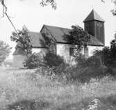 (Stereo karta XVI) Bokenäs gamla kyrka, från koret. 20 Juni 1926.