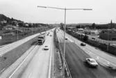 E 6:an. Ny motorväg mot Halland från Lackarebäck, 1980-tal.