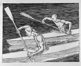 Ej realiserade förslag till frimärke Riksidrottsförbundet 50 år, utgivet 27/5 1953. Svenska gymnastik- och idrottsföreningars
riksförbund bildades 1903. Konstnär: Georg Lagerstedt.