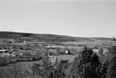 Vy från Börsåsberget över Hällesåkersby, 1991.