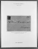 Brev från Mariestad till Stockholm frankerat med frimärke: vapentyp skilling banco (utg. 1/7 1855).