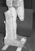Dokumentation av lagning av skulpturer Bacchus och Flora efter sönderslagningen 1993.