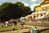 Guidning på Gunnebo slott, juni 1990.
