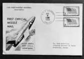 Förstadags brev befordrat med raket, stämplat USS Barbero, Jun 8
9.30am 1959 (SSG.317).