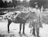 Hästpostföring på linjen Silalahi I - Sidikalang, Sumatra, Indonesien.