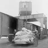 Hallandsbolagets ångare Gladan avgår med 55 ton, eller ungefär 8000
gåvopaket, från Trelleborg till Lübeck. Maximivikten var efter 16.8
10 kg.