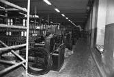 Interiör i Rydblom spinnerimuseum i Marks kommun 1995.