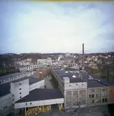 Pappersbruket Papyrus fabriksområde i Mölndal, 21/3 1973.