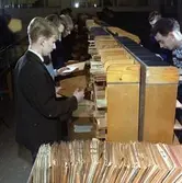 Sortering av ankommande post. Bildmaterial till diaserien 