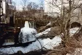 Mölndalsfallen i Kvarnbyn på 1980-talet. Kasun/fångdamm till Soabs vattenturbin.