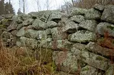Hägnaderna/Västra Hägna - fägatan, detalj stenmur.