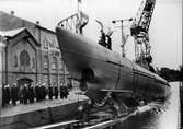 Sjösättning av ubåten Dykaren 17 december 1940