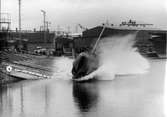 Sjösättning av ubåten Tumlaren 7 september 1940