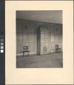 Stockholms Enskilda Bank
Interiör, rum med kakelugn och två stolar.