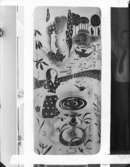 Dekorationsslipat glas
Kvinna vid fontän i en park