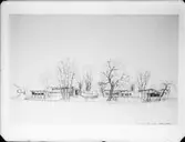 Reprofotografi
Förslag till plan för Långholmen, Stockholm
Perspektiv Heleneborgs båtklubb
Ritning