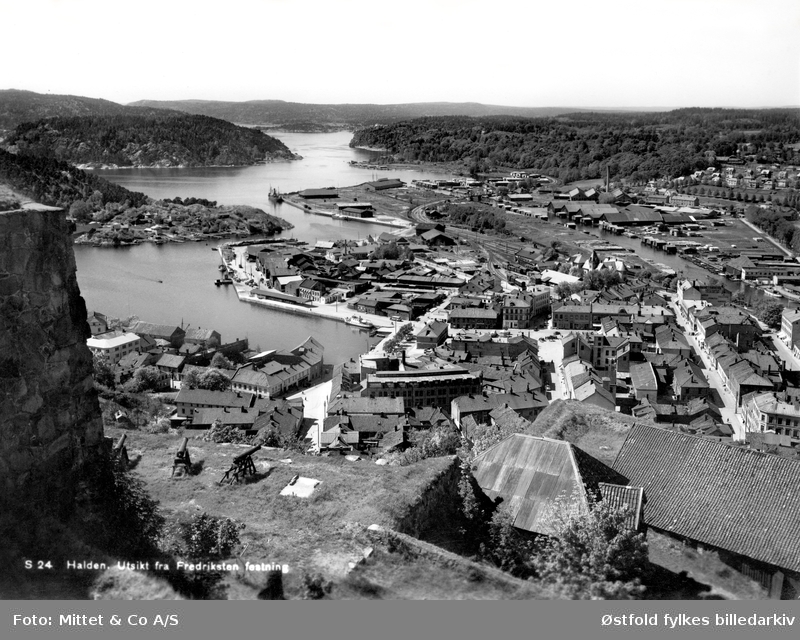 Halden. Utsikt fra Fredriksten festning.