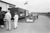 Åby camping i Mölndal tar emot sina första campare, år 1984.

För mer information om bilden se under tilläggsinformation.