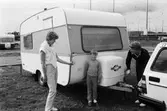Campare vid Åby camping i Mölndal, år 1984. 